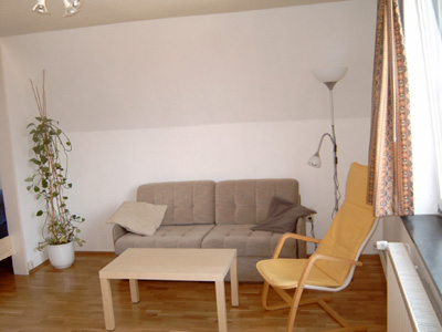Die Schlafcouch im Wohnraum