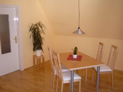 Die Essecke im Wohnraum
